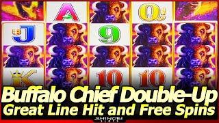 Buffalo Chief Slot Machine - Double Up with Great Buffalo Line Hit and Free Spins Bonus!