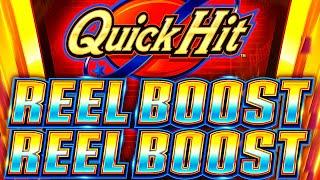 FINALLY PICKED 15 MAX SPINS!!  ALL 12 SCREENS UNLOCKED!  QUICK HIT REEL BOOST Slot Machine (SG)