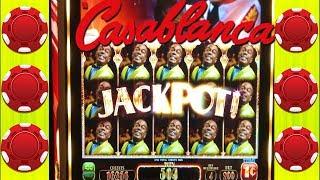 BACK TO BACK BONUSES CASABLANCA SLOT MACHINE BIG WIN LINE HITS CASINO GAMBLING!