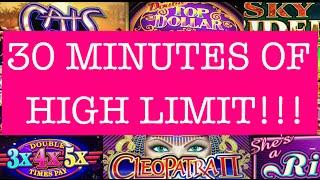 **30MINS of HIGH LIMIT** 10,000 SUBSCRIBERS!! LIVE PLAY Slot Machine in Vegas/Cali