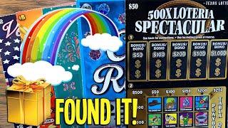 RAINBOW BONUS + BIG GIFT  $50 500X LOTERIA  $120 TEXAS Lottery Scratch Offs