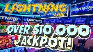 Lightning Link $10,000 JACKPOT!!!  Raja WIN$ Over 10k on High Stakes  | The Big Jackpot
