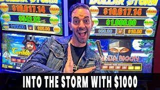 INTO THE STORM w/ $1000  Wild WINNING Run on Dollar Storm Ninja Moon