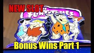 Flintstones Welcome to Bedrock Slot Machine Bonus Wins Part 1