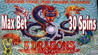 FISH DAY ! LET'S GO TO SUSHI DINNER !5 DRAGONS Slot (ARISTOCRAT) MAX BET 30 SPINSMAX 30 #24