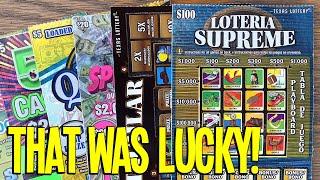 THAT WAS LUCKY! Playing a $100 Loteria Supreme