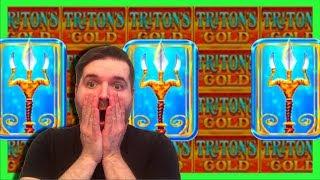 IT DIDN'T KNOW YOU COULD WIN THAT MUCH!  MASSIVE WIN on Triton's Gold Slot Machine W/ SDGuy1234