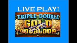 TRIPLE DOUBLE GOLD DOUBLOON HIGH LIMIT SLOTS - LIVE PLAY $