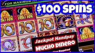 GRANDE JACKPOT  CLEO 2 SLOT HIGHT LIMIT   $100 SPINS  FREE GAMES  HUGE JACKPOTS