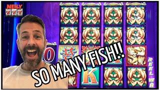 SO MANY FISH ON DOUBLE BLESSINGS SLOT MACHINE!! HUGE WIN!