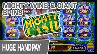 MIGHTY CASH MAX BETS Bring a MIGHTY HANDPAY  High-Limit Slots & GIANT Spins