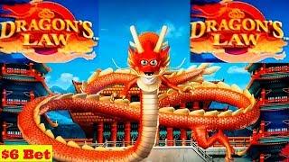 Dragon's Law Slot Machine Bonuse $6 Bet Bonus Won | Very Nice Win | Live Slot Play w/NG Slot