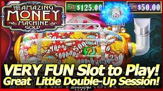 The Amazing Money Machine Gold Slot Machine - Great Double-Up Session in a Very Fun Slot to Play!