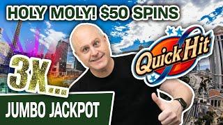 HOLY MOLY 3 HANDPAY JACKPOTS in Vegas ‍‍ High-Limit Quick Hit: Reel Boost & $50 Spins