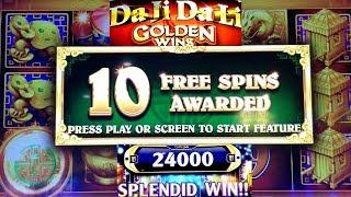 Da Ji Da Li Golden Wins Slot Machine $8.80 Max Bet Bonus Won | Progressive Jackpot | Live Slot Play