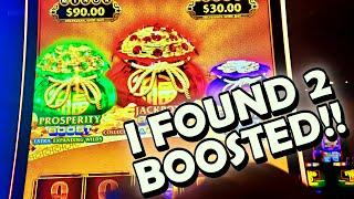 I FOUND 2 BOOSTEDS!!!! * I ALWAYS CHECK TO SEE IF SOMEONE LEFT EM!! - Las Vegas Casino Slot Machine