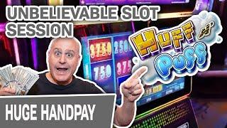 UNBELIEVABLE Huff N’ Puff Slot Session! 2️⃣ TWO Jackpots + FIVE More Big Wins!
