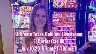 Ultimate Texas Hold’em from the El Cortez Casino! July 10 2019