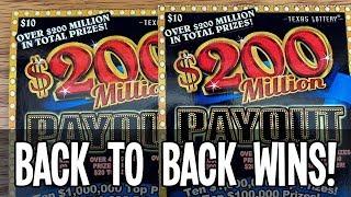 Old Ticket Pays Off! 2X $200 Million Payout  TEXAS LOTTERY Scratch Off Tickets