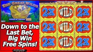 The Great Wilds Slot - Down to the Last Bet, Big Win Free Spins Bonus!