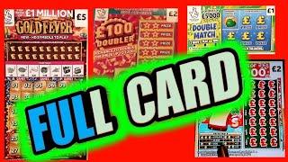 CRACKING GAME" FULL CARD".£100 DOUBLER..GOLDFEVER..DOUBLE MATCH..JOLLY 7s..GOLD RICHES..SCRATCHCARDS