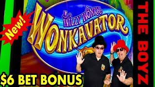 NEW! WONKAVATOR SLOT $6 MAX BET BONUS! AND FEATURES CASINO GAMBLING!