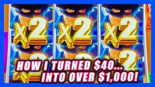 HOW I TURNED $40 INTO OVER $1,000 ON THE HOT SLOT MACHINE ZORRO  BIG WINS & BONUSES