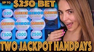 Up to $250/SPIN! 2 HANDPAY JACKPOTS on MAGIC PEARL & LAST SPIN MAGIC in Vegas!