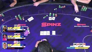 LIVE: Poker Cash Game €5/5/10/20 With A LOT of All In's Ft. Slotspinner, RealDonzii, SpinTwix