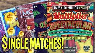 NICE SINGLE MATCHES!! $80/TICKETS! 007   Space Invaders + MORE!  TX Lottery Scratch Offs