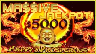 HIGH LIMIT Dragon Link Happy & Prosperous MASSIVE HANDPAY JACKPOT ~ $50 Bonus Slot Machine Casino