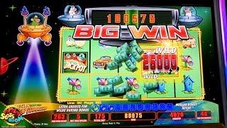350+ GAMES JACKPOT!!! Invaders Return From The Planet Moolah!!! 1c WMS Slots in San Manuel Casino