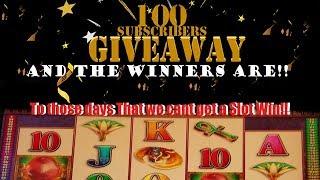 To those days that we cant get a Slot machine win!! and the Winners are!!