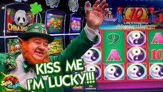 HAPPY St. Patrick's!! China Shores BONUS!!! 5c Konami Slot in San Manuel Casino