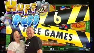 HANDPAY on HUFF N PUFF! HIGH LIMIT bonuses on some of our favorite LINK GAMES!