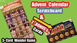 Its..The Advent Calendar Scratchcard...and ..£1 poundland's card Bonus..  on Three Card Wonder..Game