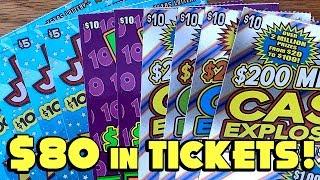 WINS!  **$80 TICKETS** NEW Bonus Jackpot, Wild 10s +  TEXAS LOTTERY Scratch Off Tickets