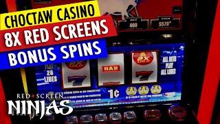 VGT SLOTS  - PBR MAX BET MULTIPLES 8X RED SCREENS WITH BONUS!!! CHOCTAW CASINO DURANT