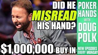 Poker Hands - Daniel Negreanu Calls Down With NO PAIR In The $1,000,000 Big One For One Drop!