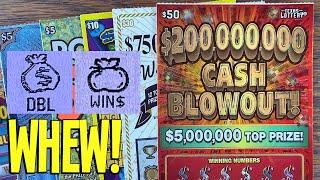WHEW!  $50 $200,000,000 Cash  $150 TEXAS LOTTERY Scratch Offs