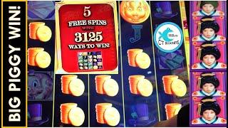 YES! PICKING 5 SPINS ON THE PIGGY PAID! RAKIN' BACON SLOT MACHINE, DRAGONS OF THE EASTERN OCEAN!