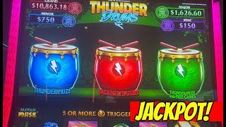 There's a secret Gold Thunder Drum? JACKPOT HANDPAY!!