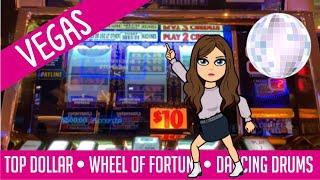 $10 OLD SCHOOL TOP DOLLAR  SLOT MACHINEWHEEL OF FORTUNEDANCING DRUMS SLOT MACHINE LIVE PLAY!