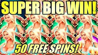 SUPER BIG WIN! 50 FREE SPINS! ORIGINAL BIER HAUS Slot Machine (WMS)