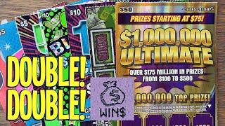 DOUBLE DOUBLE!  $50 $1,000,000 Ultimate  $180 TEXAS LOTTERY Scratch Offs