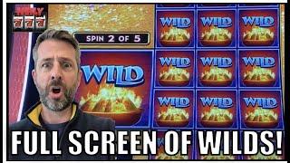 OMG!! I filled the WHOLE SCREEN with wilds! Big Money Burst Slot Machine!