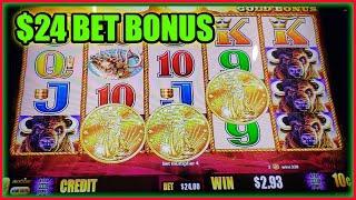 $24 BET BONUS ON BUFFALO GOLD HIGH LIMIT SLOT MACHINE