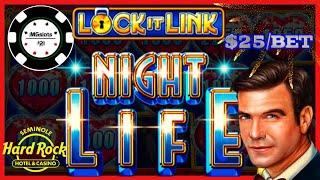 HIGH LIMIT Lock It Link Night Life & Ultimate Fire Link River Walk $25 BONUS ROUND Slot Machine