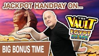 JACKPOT HANDPAY Playing The Vault: Egypt Gems  THIS Is Why I LOVE LAS VEGAS