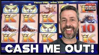 BIG WIN ON TIMBERWOLF AND A MIGHTY FINE CASH ME OUT! SLOT MACHINE WINS!
